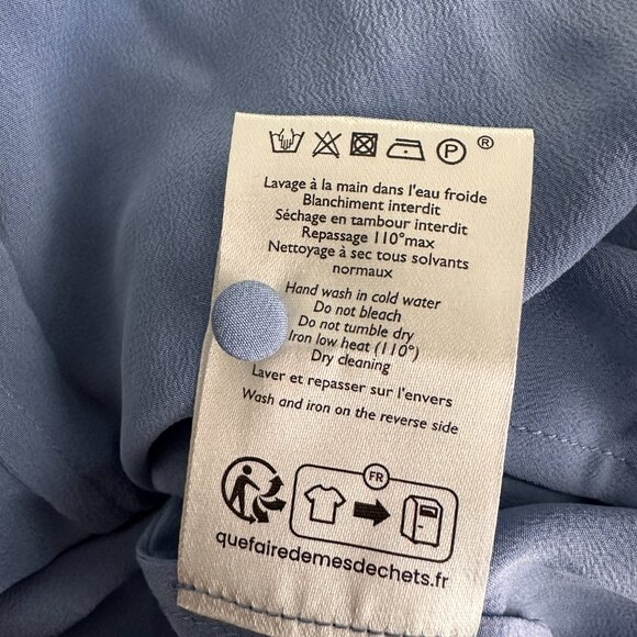 Sezane  Loubna Blouse Lavender Blue Size 4 - Picture 8 of 8